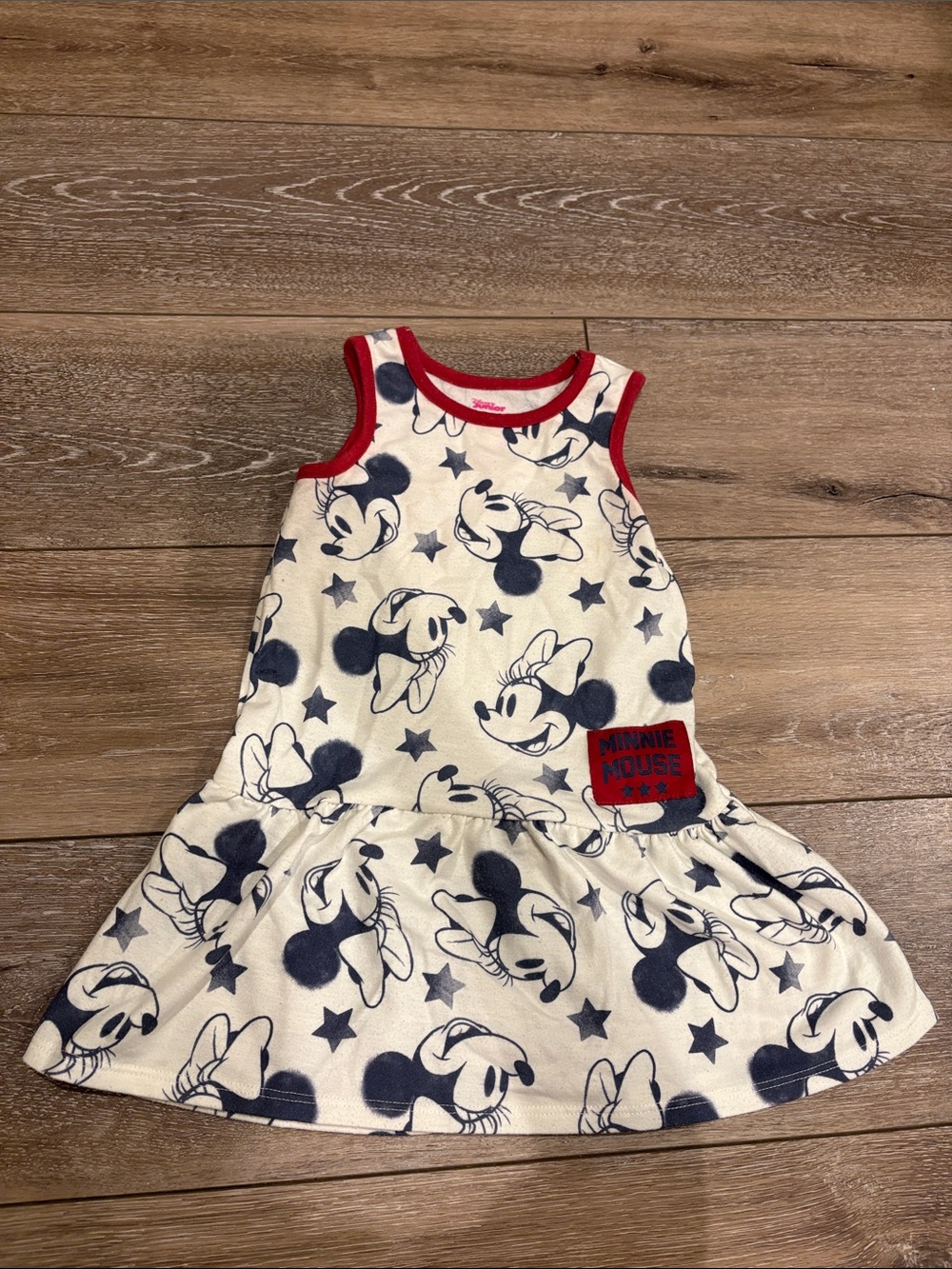 Minnie Mouse Navy & White Sleeveless Kids Dress
